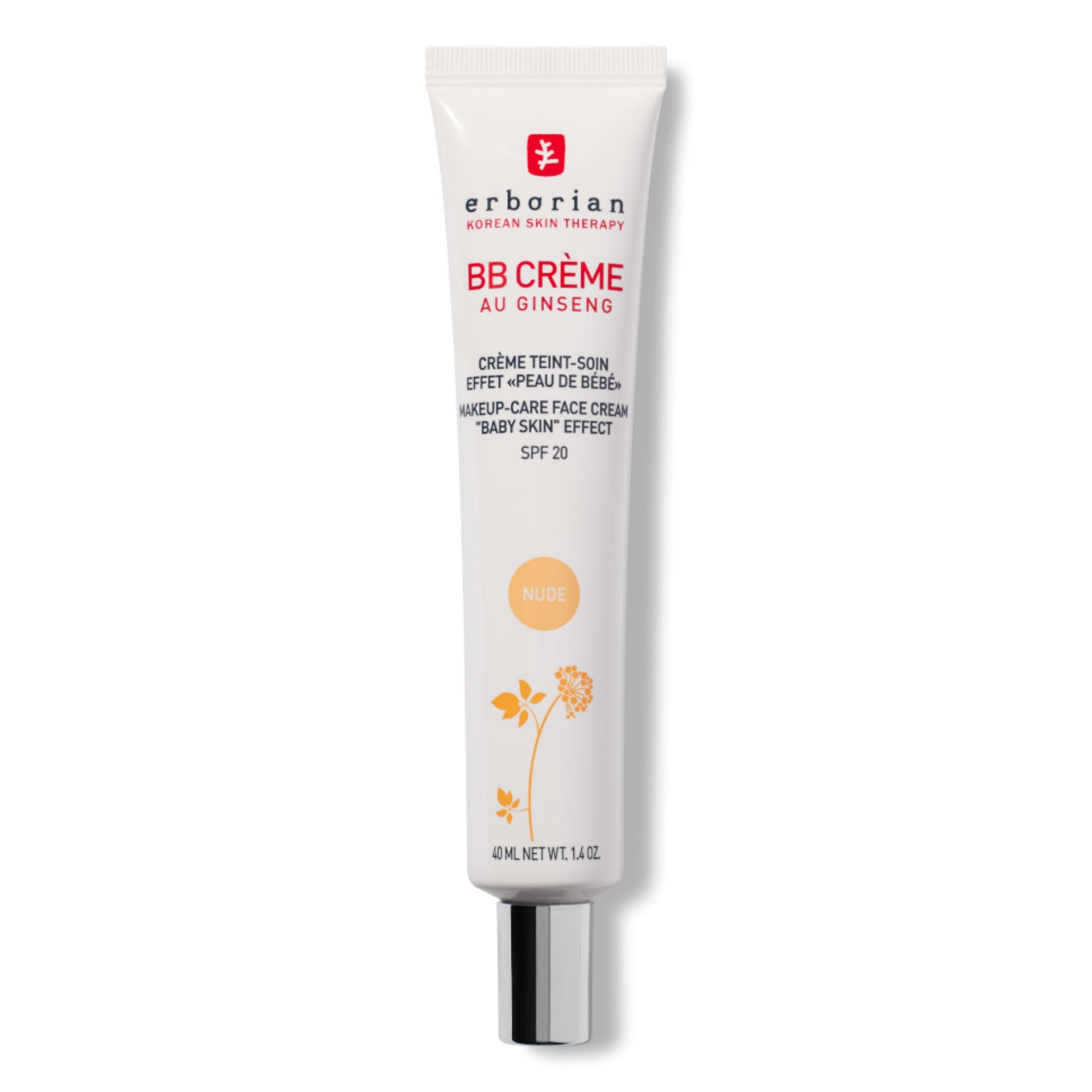 ERBORIAN - BB Crème Au Ginseng Crème Teintée Soin - réf Nude 40ml