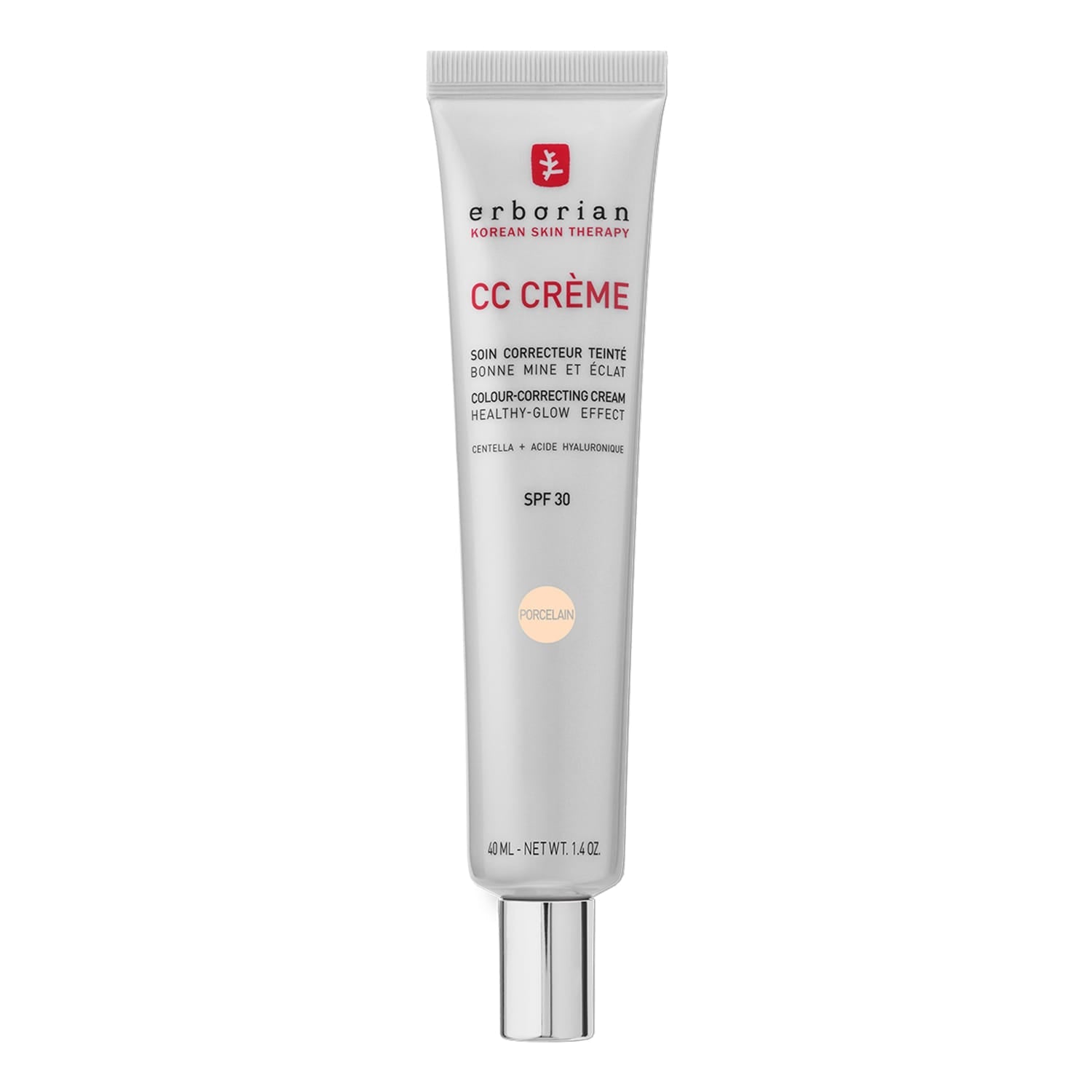 ERBORIAN - CC Crème À La Centella Asiatica- Ref Porcelain 40ml