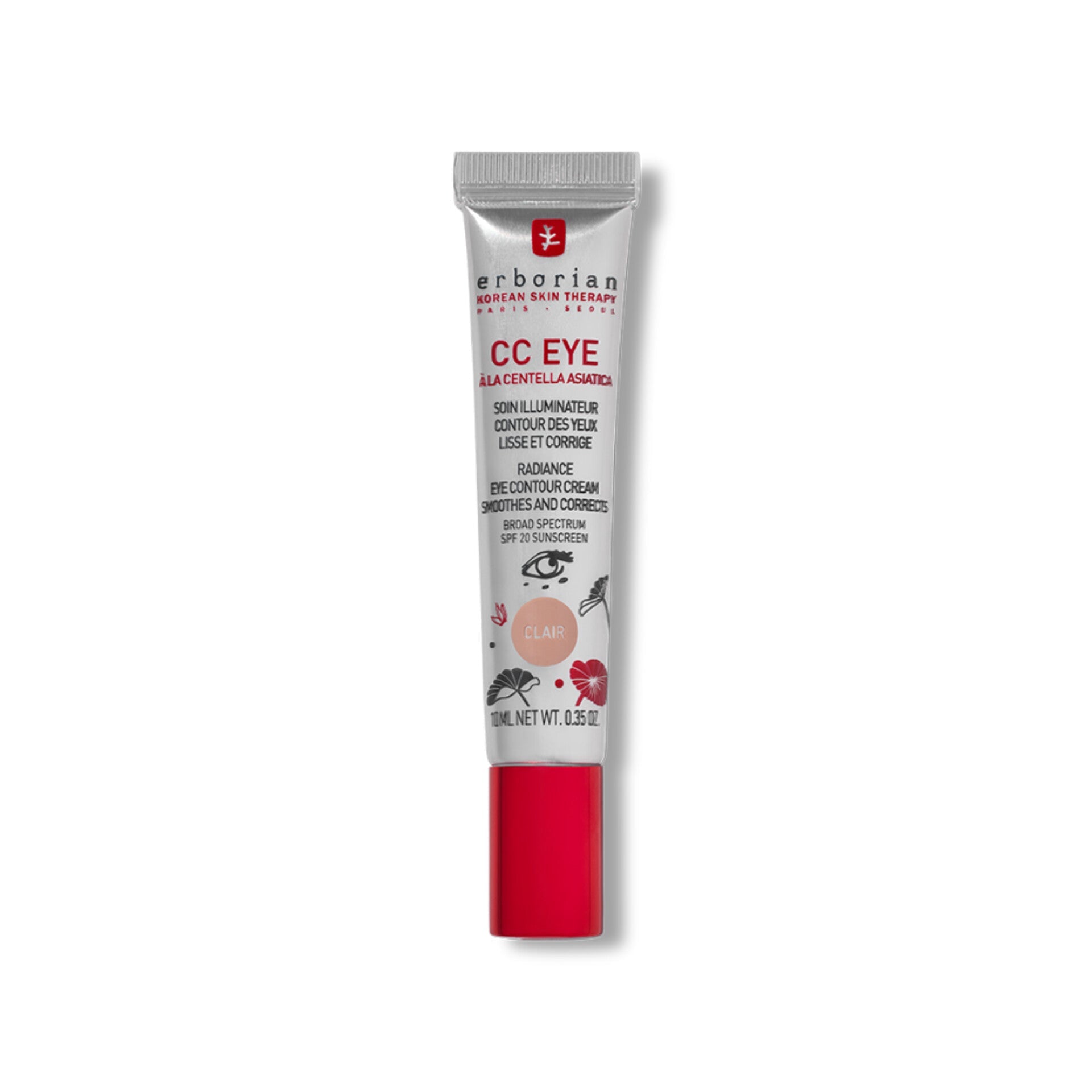 ERBORIAN - CC Eye à la Centella Asiatica - Soin illuminateur contour des yeux - Clair 10ml