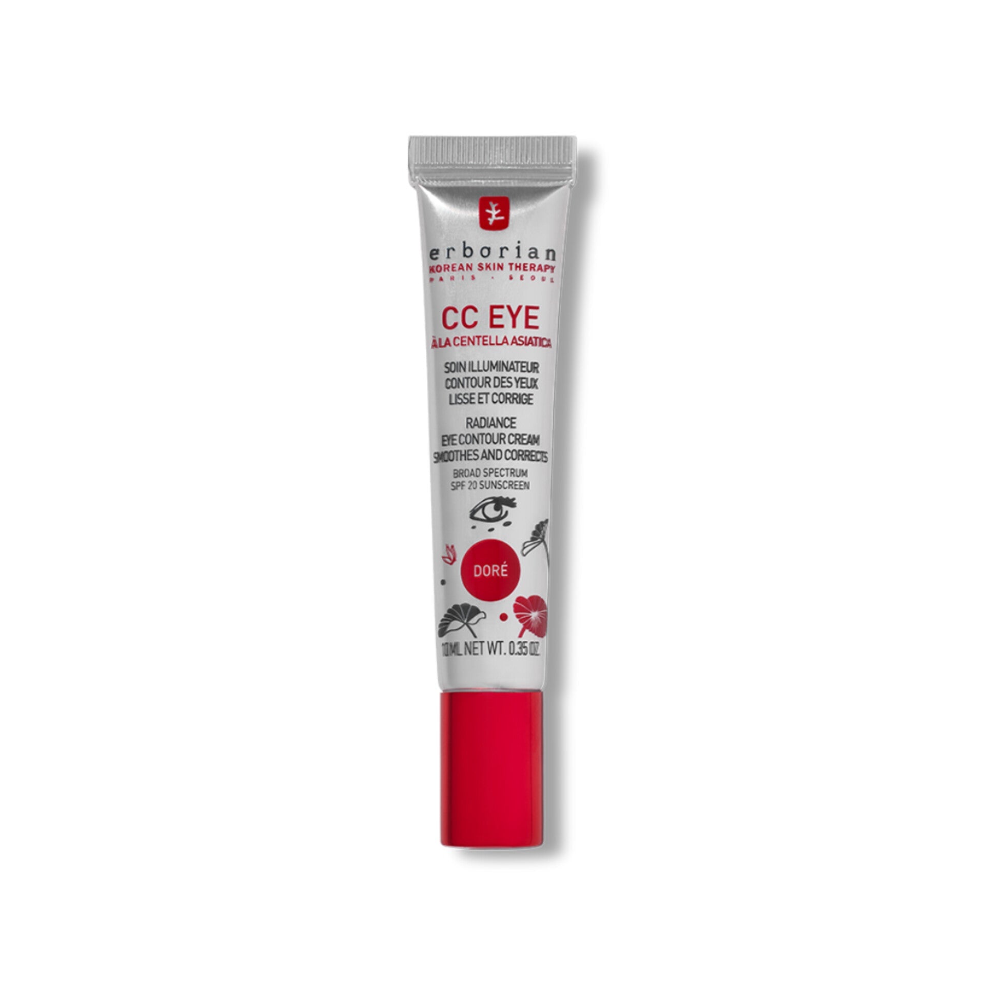 ERBORIAN - CC Eye à la Centella Asiatica - Soin illuminateur contour des yeux - Doré 10ml