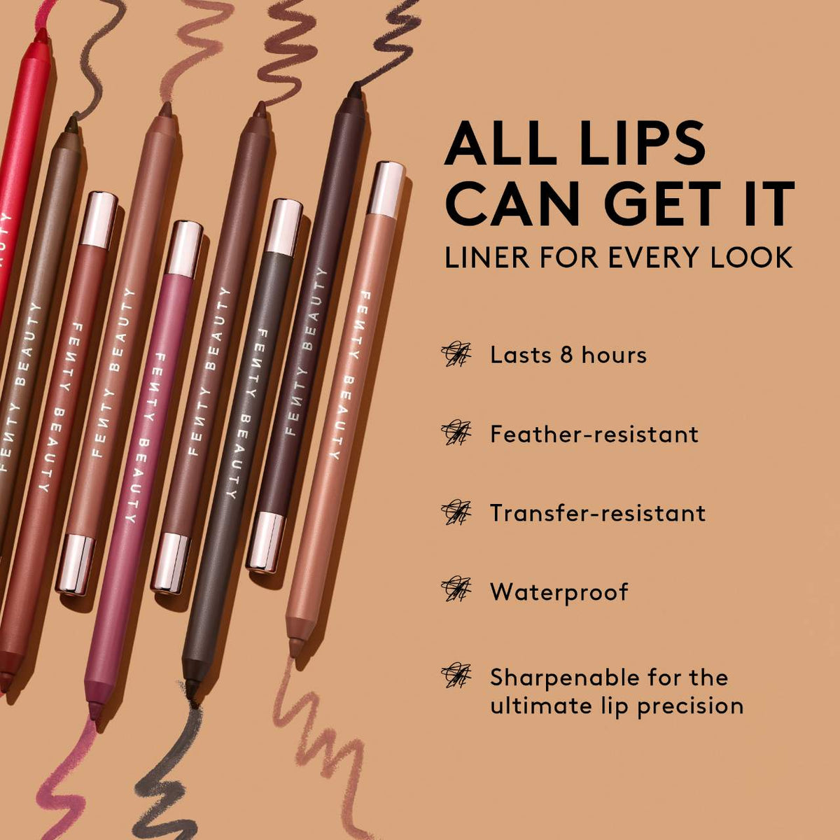 FENTY Beauty - Trace'd Out Longwear Waterproof Pencil Lip Liner - 01 Riri