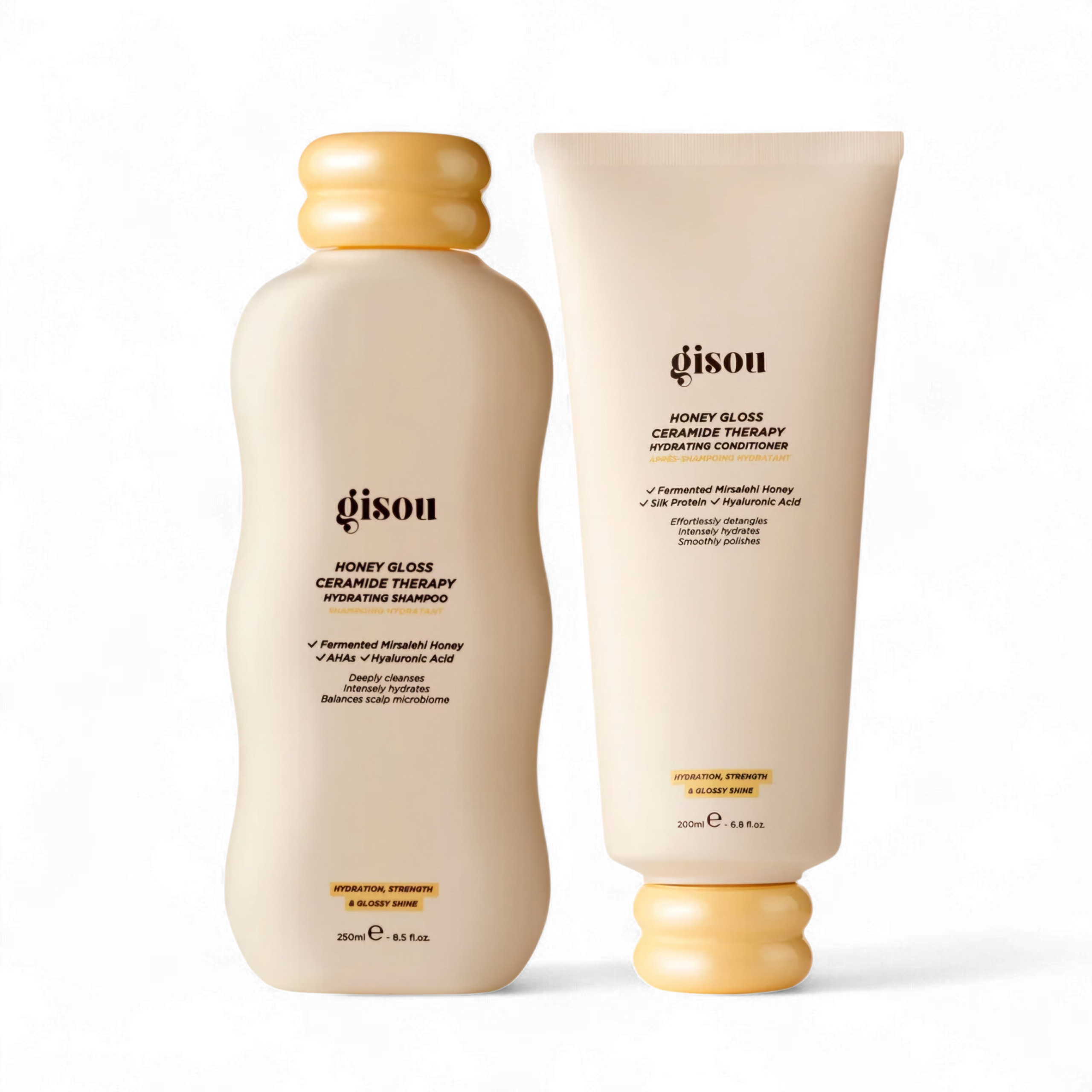 Gisou - DUO Honey Gloss Ceramide Cleanse Shampoo 250ml+ Conditioner 200ml