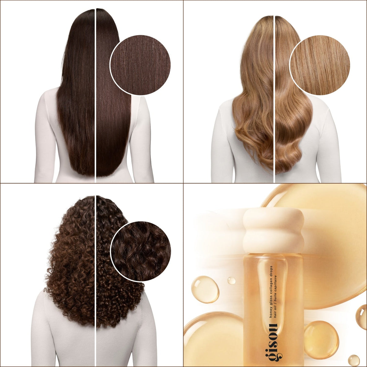 Gisou - Honey Gloss Collagen Drops - Huile Cheveux- 20ml