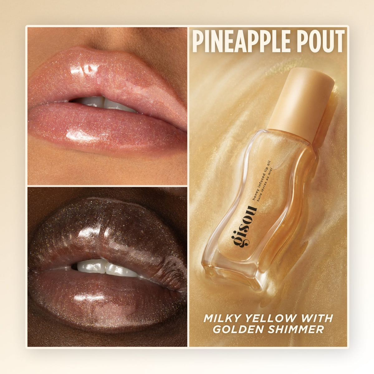 Gisou - Honey Infused Lip Oil - réf Pineapple Pout