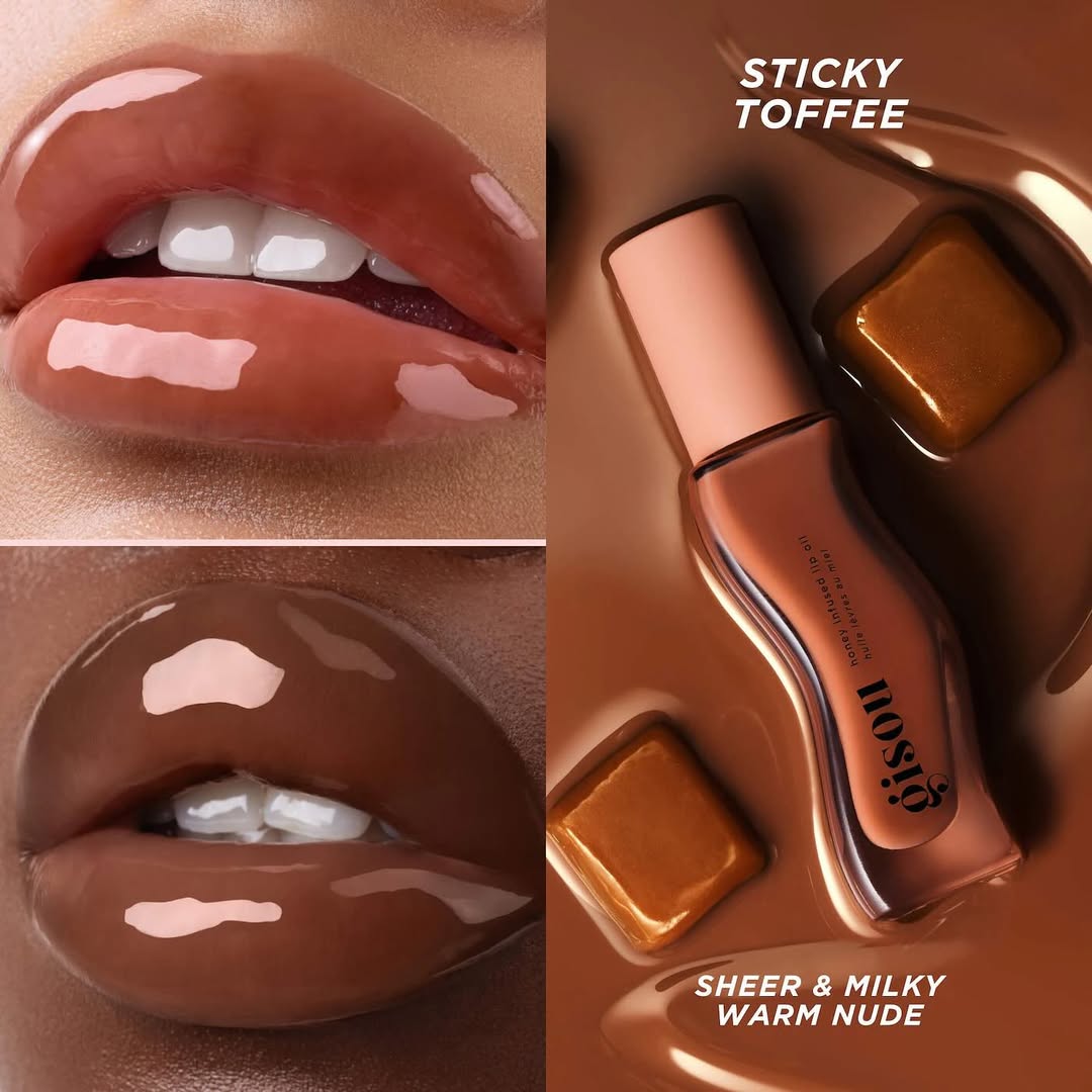 GISOU - Honey Infused Lip Oil - réf Sticky Toffee