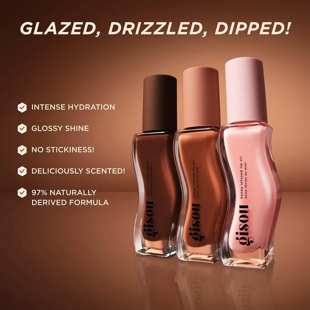GISOU - Honey Infused Lip Oil - réf Vanilla Glaze
