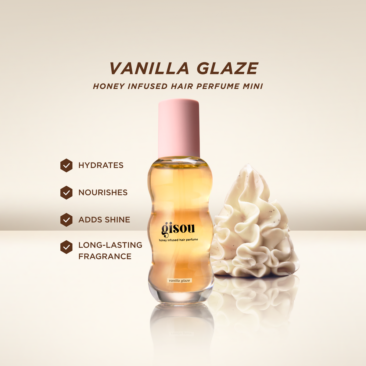 GISOU - MINI Honey Infused Hair Perfume - réf Vanilla Glaze 15ml