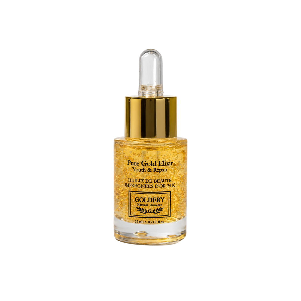 GOLDERY - MINI Goldery Pure Gold Elixir - 24 carats - Préservateur de jeunesse - 15ml
