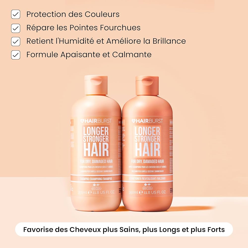 HAIRBURST - Shampoing + Conditioner Pour Cheveux Secs et Abîmés - 350ml