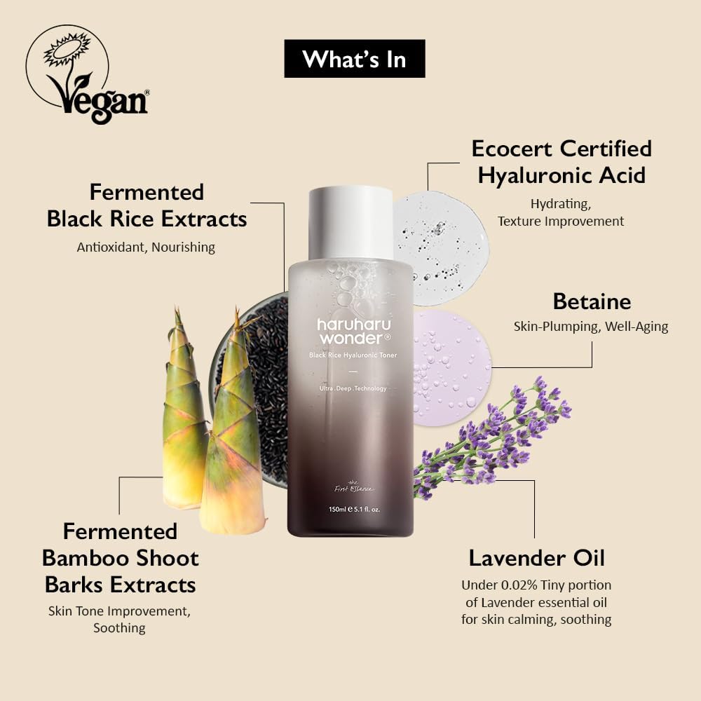 HARUHARU WONDER - Black Rice Hyaluronic Toner - 150ml