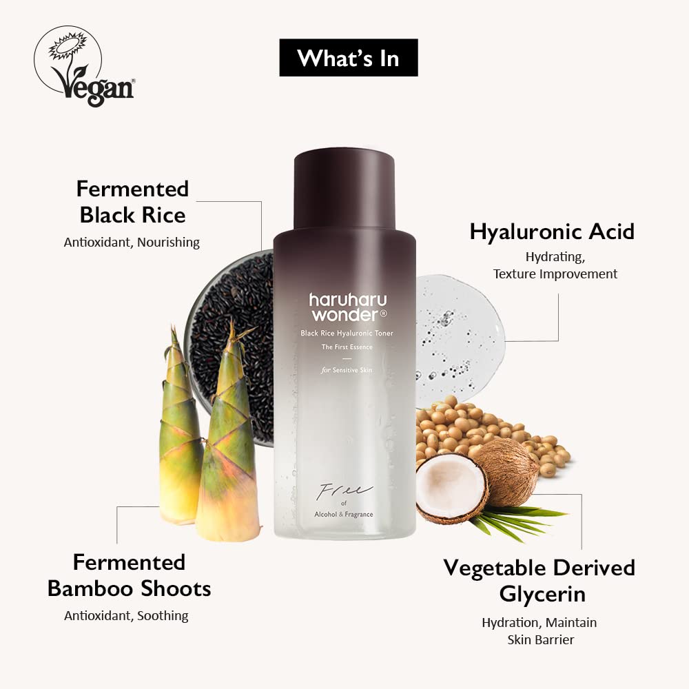 HARUHARU WONDER - Black Rice Hyaluronic Toner Fragrance Free Sensitive Skin - 150ml