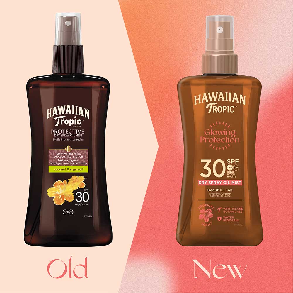 HAWAIIAN TROPIC - Glowing Protection Dry Spray Oil 30 SPF - 200ml