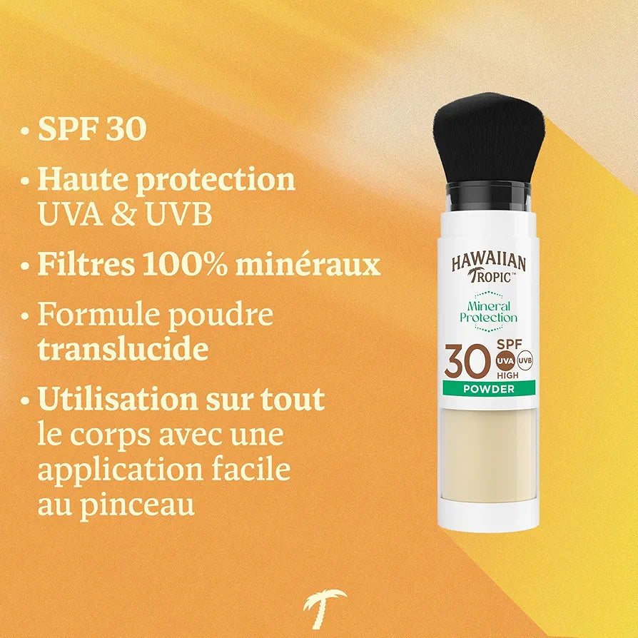 HAWAIIAN TROPIC - Mineral Protection Poudre Solaire & Pinceau SPF30 - 4,25g