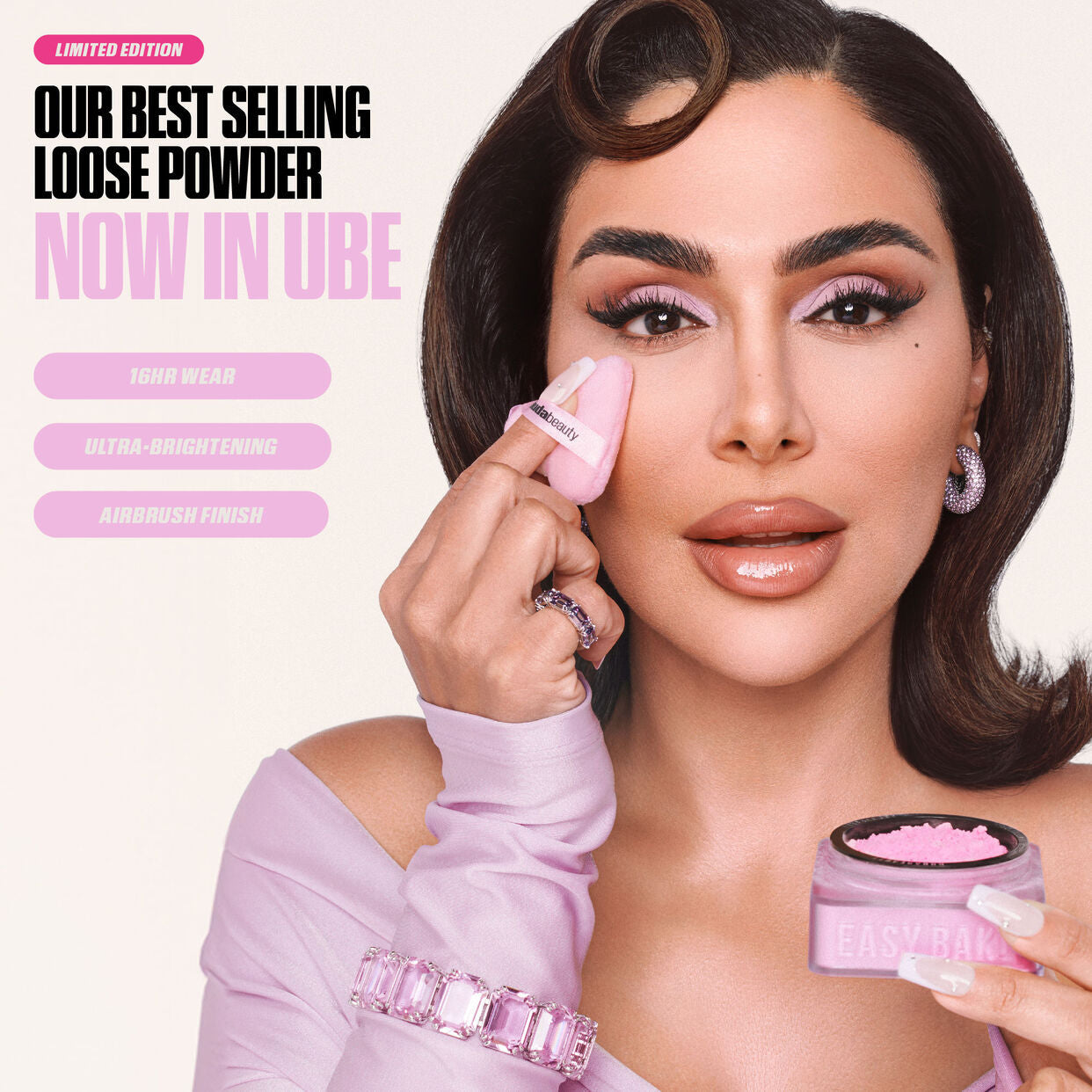 HUDA BEAUTY - Easy Bake Loose Baking & Setting Powder Ube Birthday Cake