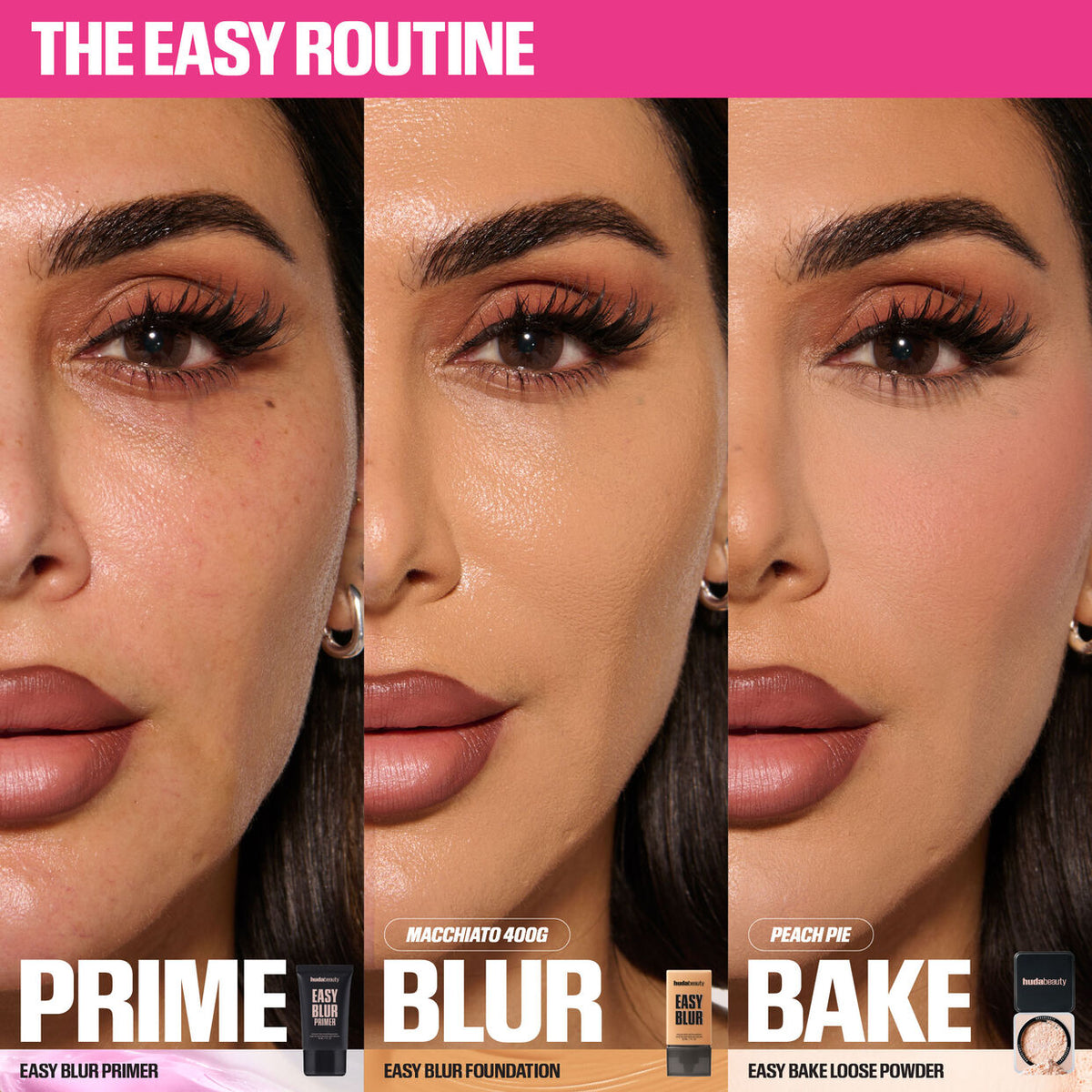 HUDA BEAUTY - Easy Bake Loose Powder Duo - Poudre Libre Fixante- Cherry Peach