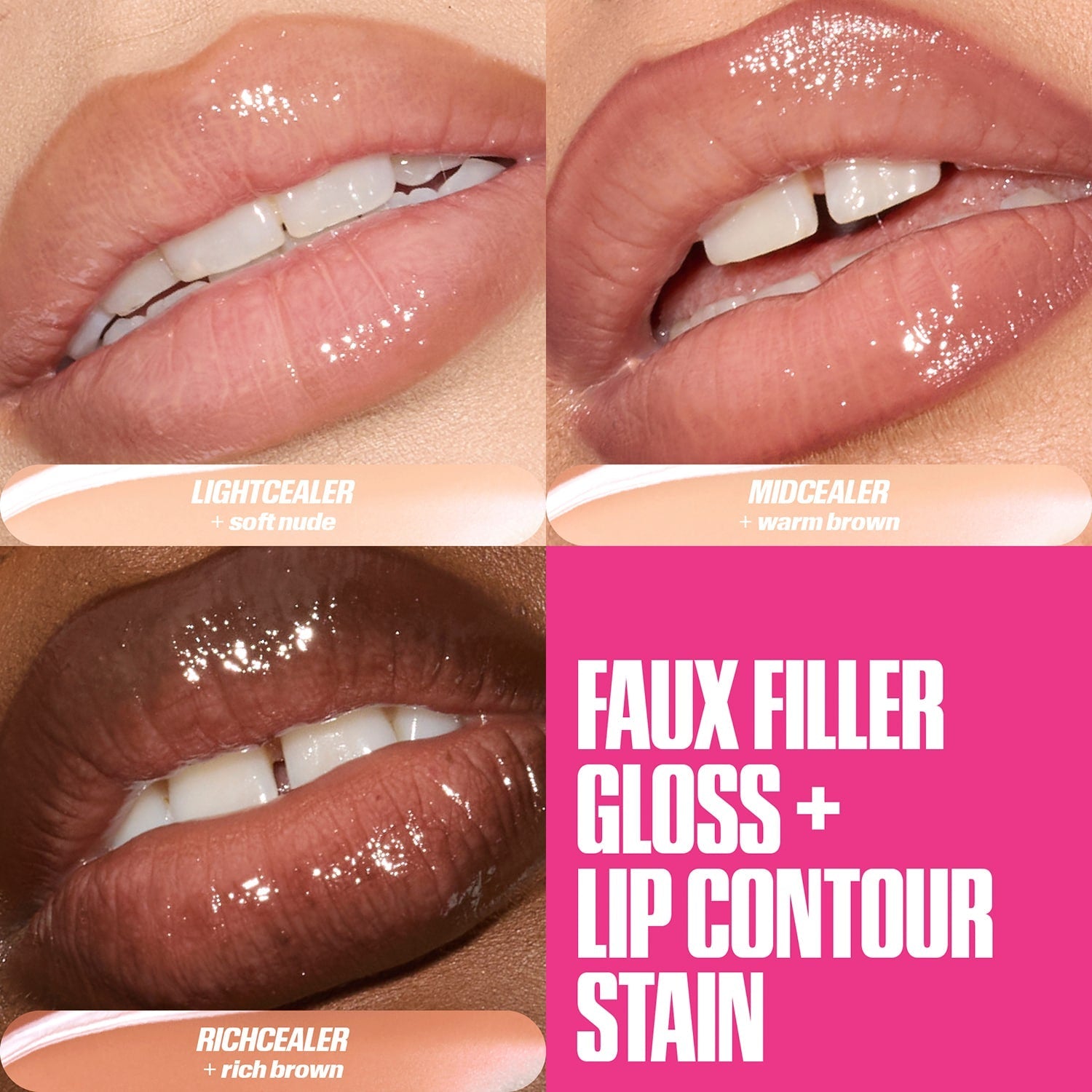 HUDA BEAUTY - Faux Filler - Gloss Haute Brillance - réf LightCealer (3,9 ml)