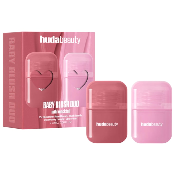 HUDA BEAUTY - Mini Blush Mocktail Duos- strawberry cream & Ube cream