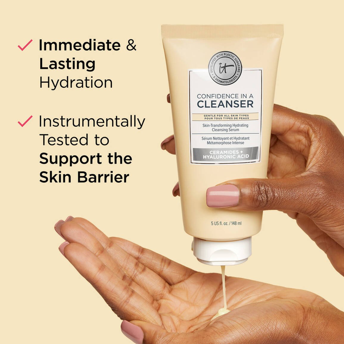 IT COSMETICS -CONFIDENCE IN A CLEANSER- 148ml
