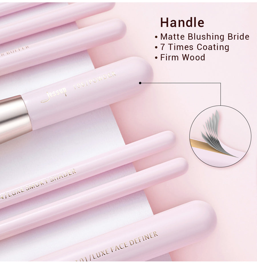JESSUP - 15pcs Blushing Bride/Golden Brush kit Premium