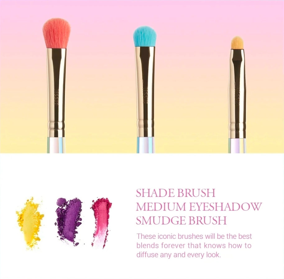 JESSUP - Colorful Makeup Brushes Set 7 Pcs + Trousse