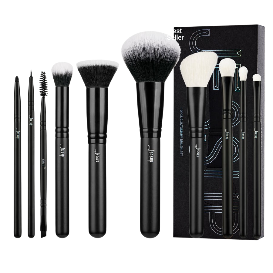 JESSUP - Ensemble 10pcs Shed Resistant Premium Makeup Brushes