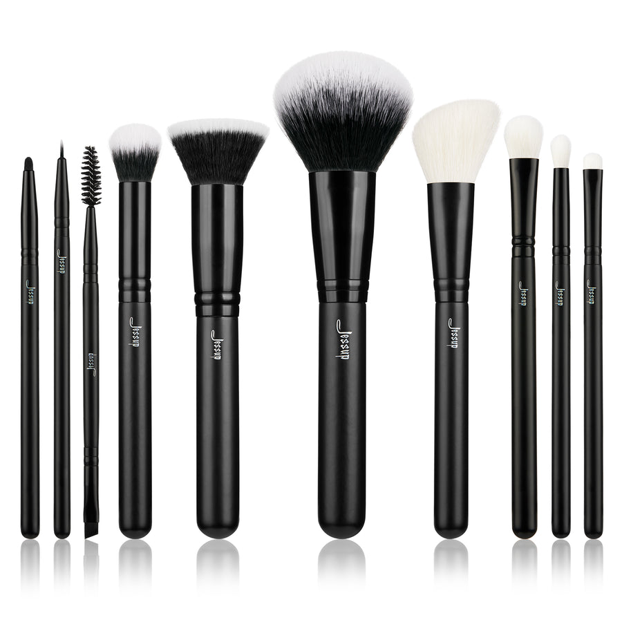 JESSUP - Ensemble 10pcs Shed Resistant Premium Makeup Brushes