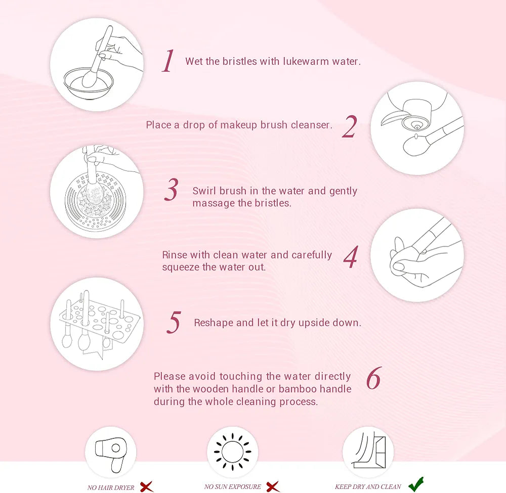JESSUP - Ensemble 15pcs de Pinceaux Burgundy