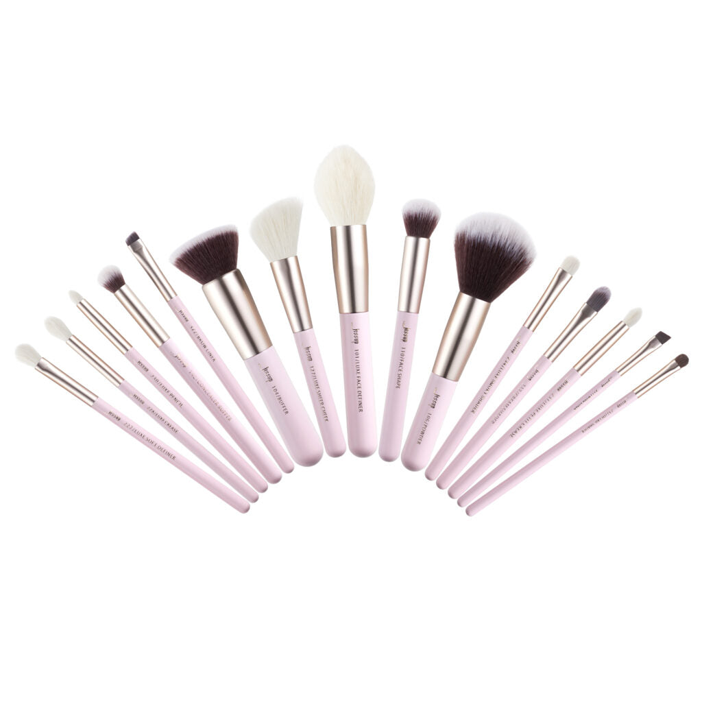 JESSUP - Ensemble 15pcs de Pinceaux Pink
