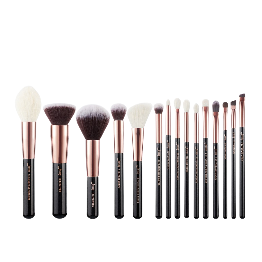 JESSUP - Ensemble 15pcs de Pinceaux Rose Gold