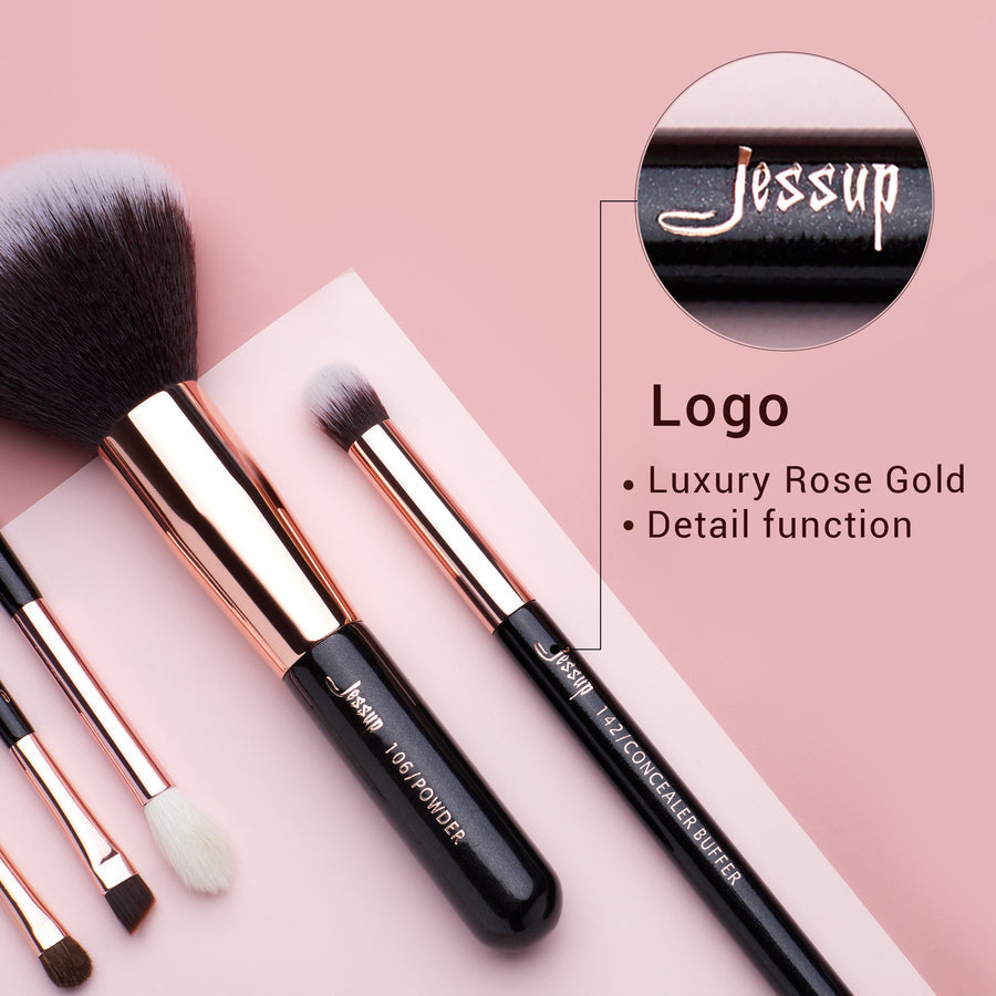 JESSUP - Ensemble 15pcs de Pinceaux Rose Gold