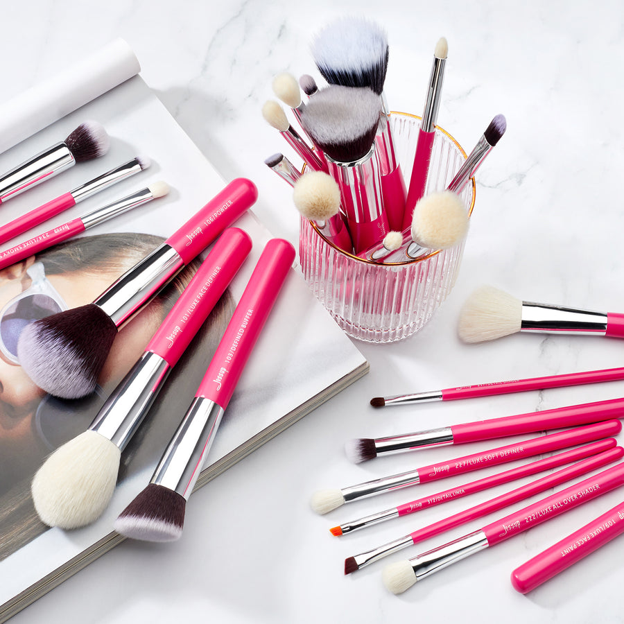 JESSUP - Individual 25Pcs Makeup Brush Kit Pink Premium