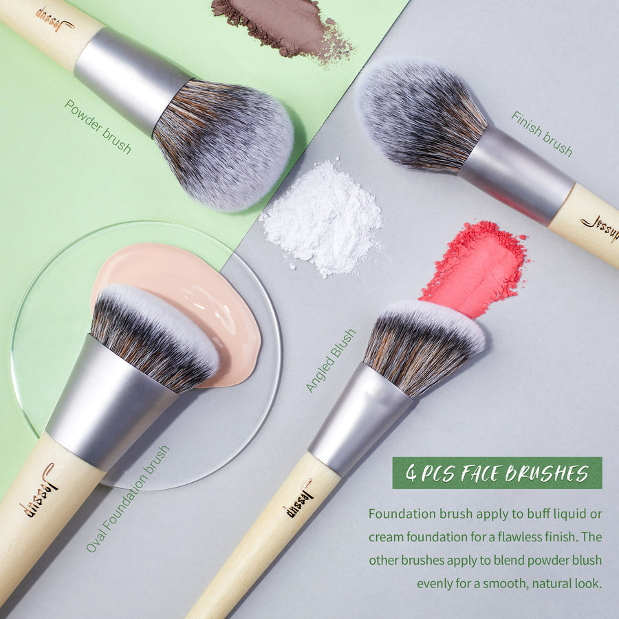 JESSUP - Sustainable and Eco-friendly Brush Set Low Waste 12Pcs