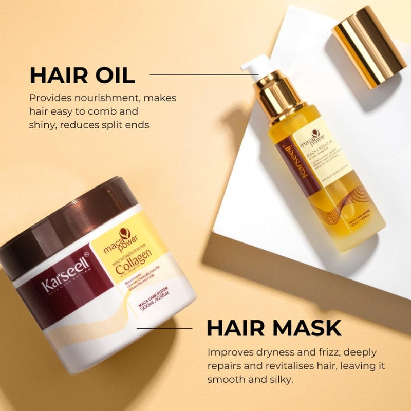 KARSEELL - DUO Karseell Masque Au Collagène 500ml + Macca Argan Essence Oil 50ml