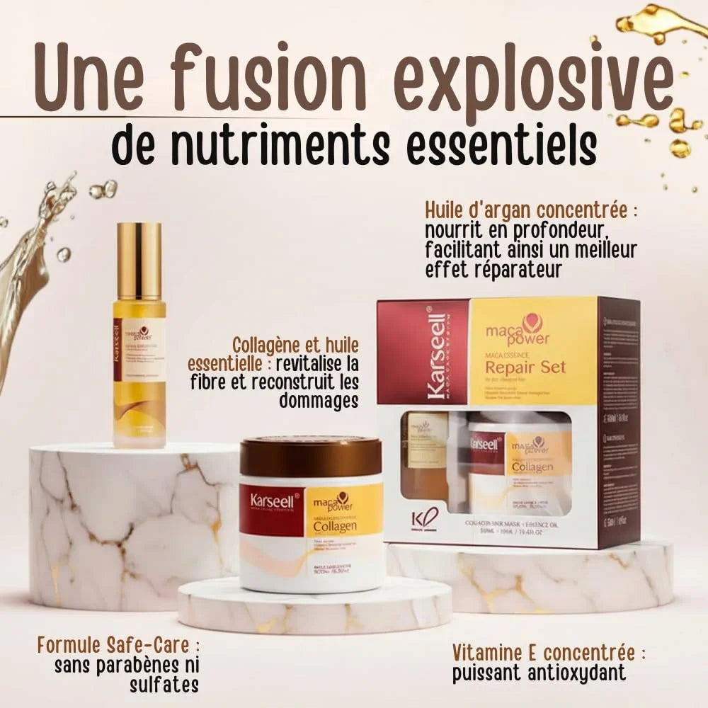 KARSEELL - DUO Karseell Masque Au Collagène 500ml + Macca Argan Essence Oil 50ml