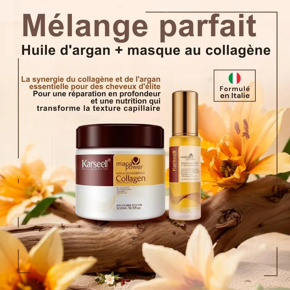 KARSEELL - DUO Karseell Masque Au Collagène 500ml + Macca Argan Essence Oil 50ml