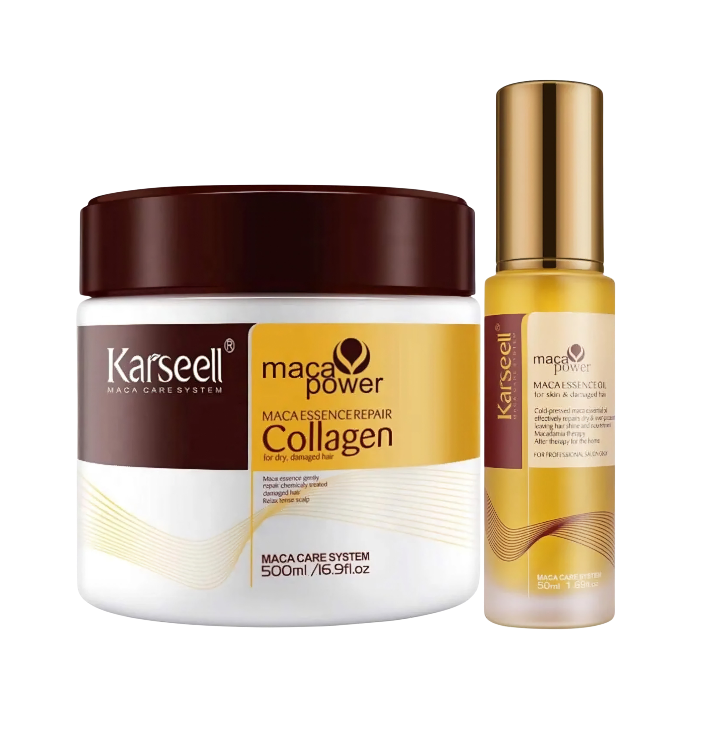 KARSEELL - DUO Karseell Masque Au Collagène 500ml + Macca Argan Essence Oil 50ml