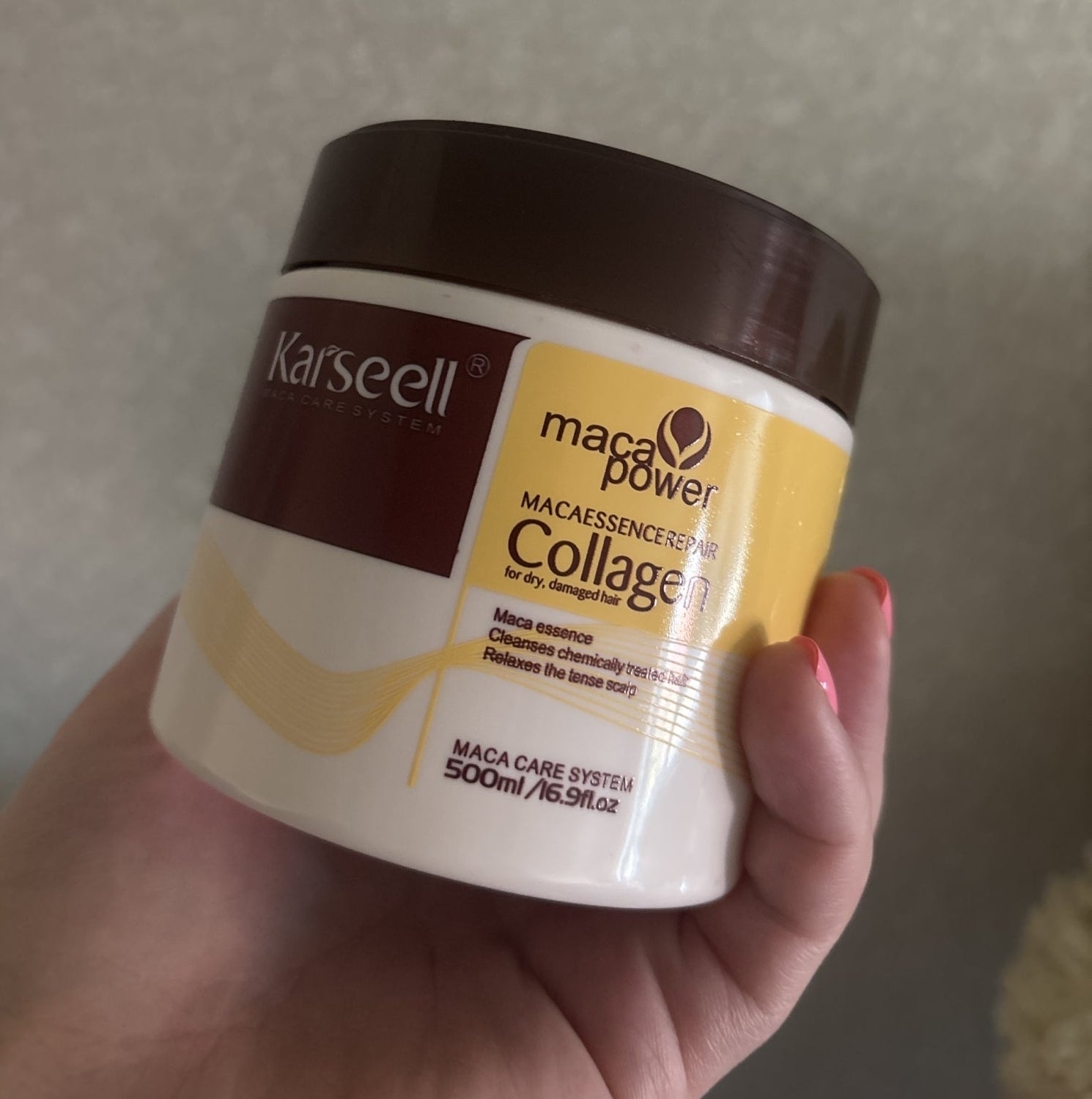 KARSEELL - Maca Essence Repair Collagen Hair Mask cheveux secs et abîmés - 500ml