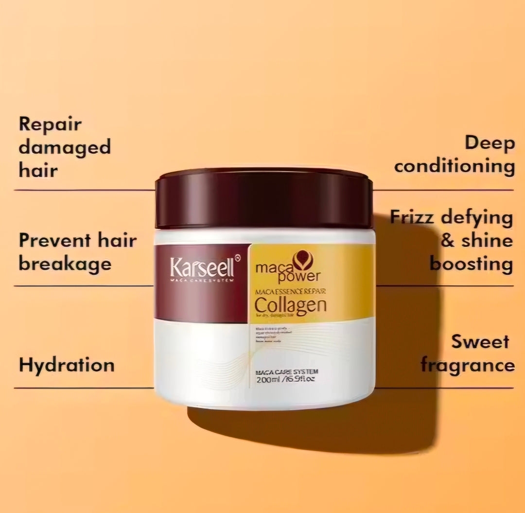KARSEELL - MINI Maca Essence Repair Collagen Hair Mask cheveux secs et abîmés - 100ml
