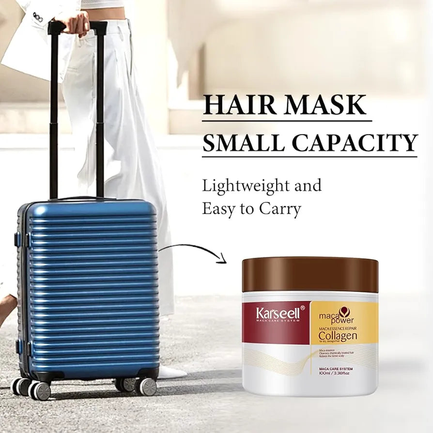 KARSEELL - MINI Maca Essence Repair Collagen Hair Mask cheveux secs et abîmés - 100ml