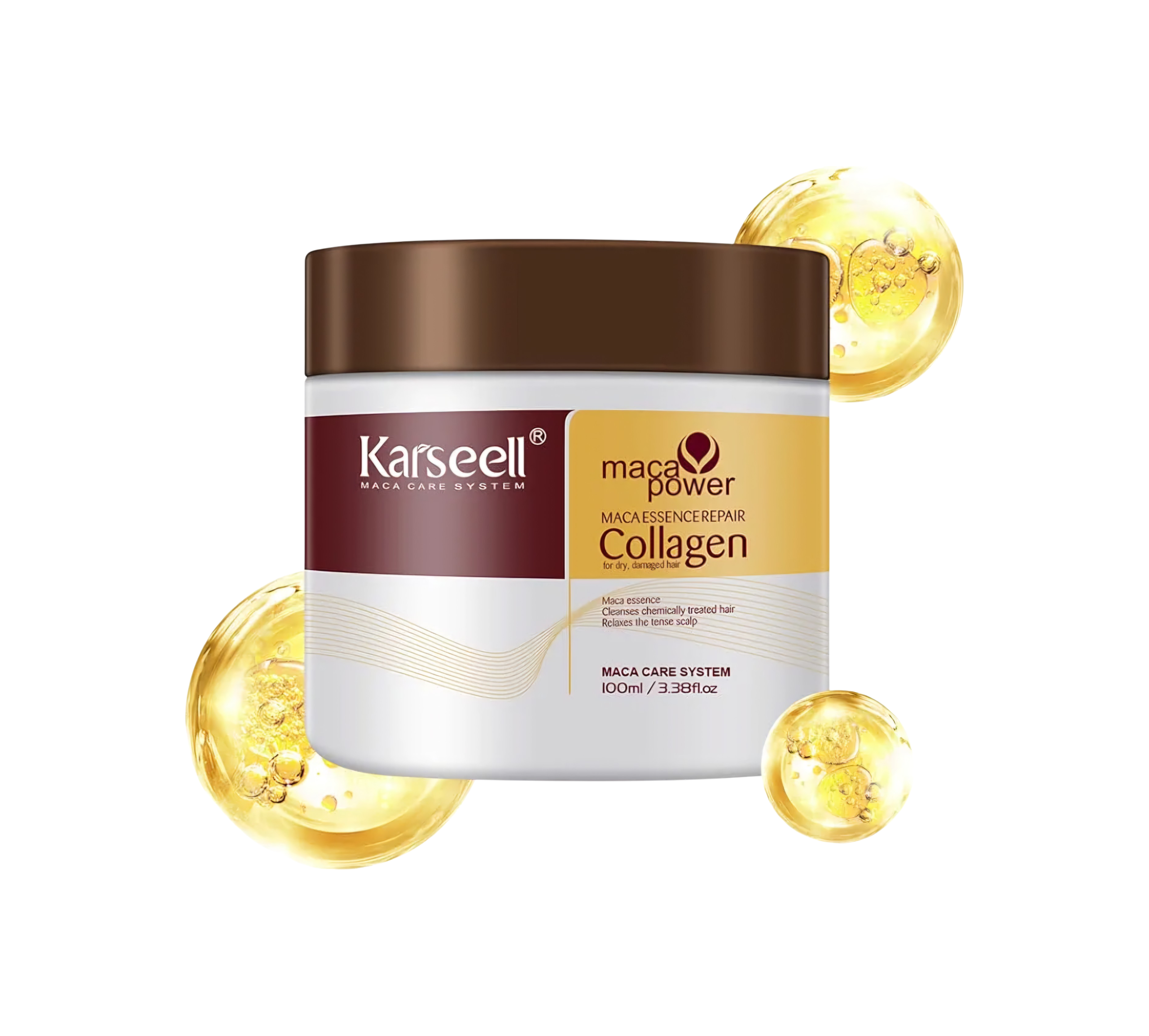 KARSEELL - MINI Maca Essence Repair Collagen Hair Mask cheveux secs et abîmés - 100ml