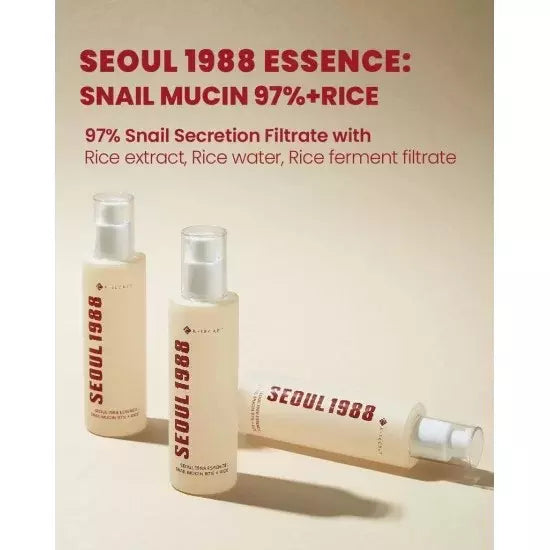 KSECRET SEOUL 1988 - SEOUL 1988 Essence : Snail Mucin 97% + Riz-100ml