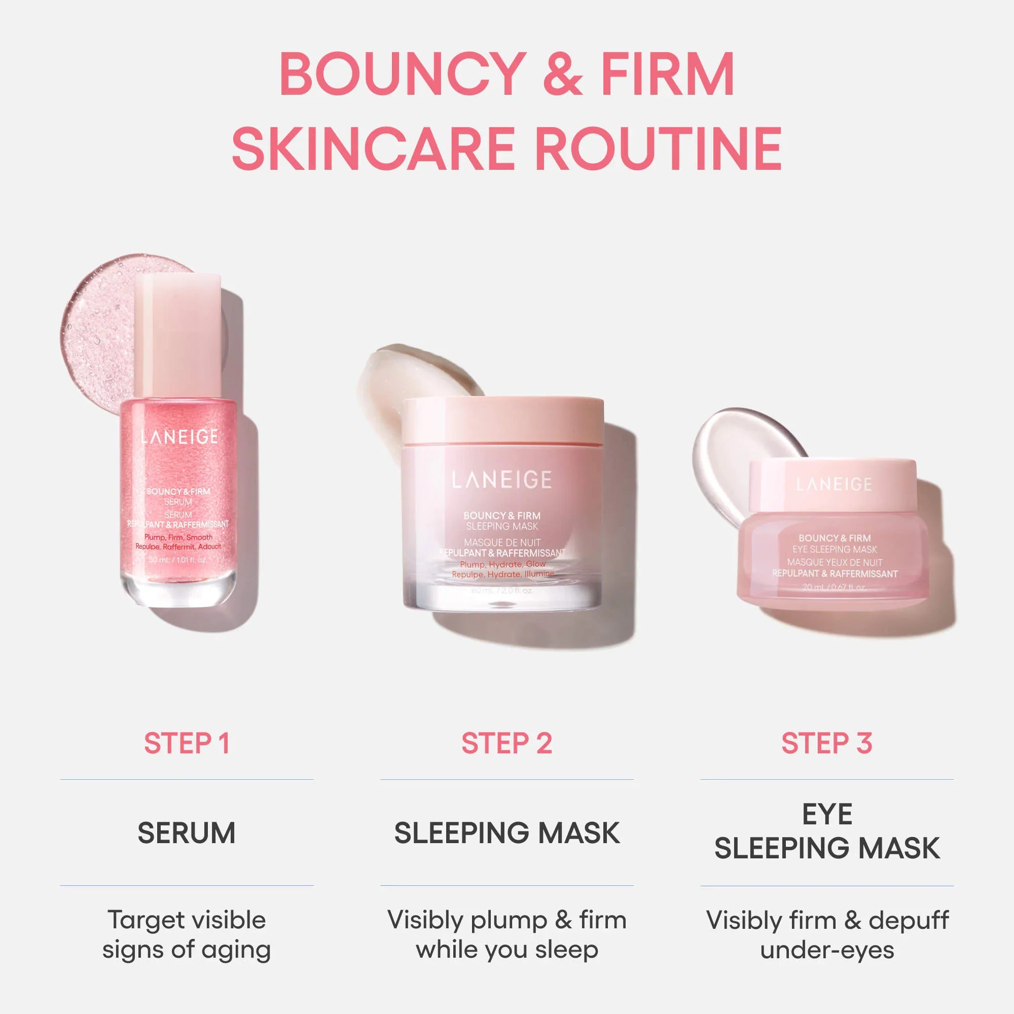 LANEIGE - Bouncy & Firm Mini Skin Treats ( 3pcs )
