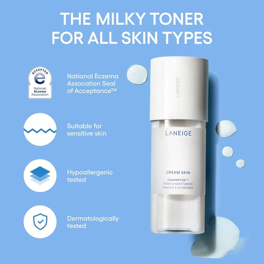 LANEIGE - Cream Skin Cerapeptide Refiner - Lotion Tonique et Hydrante - 170 ml