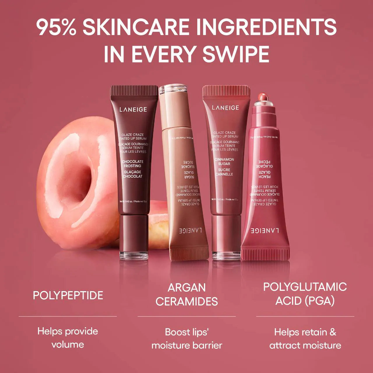 LANEIGE - Glaze Craze Tinted Lip Serum - réf Peach Glaze