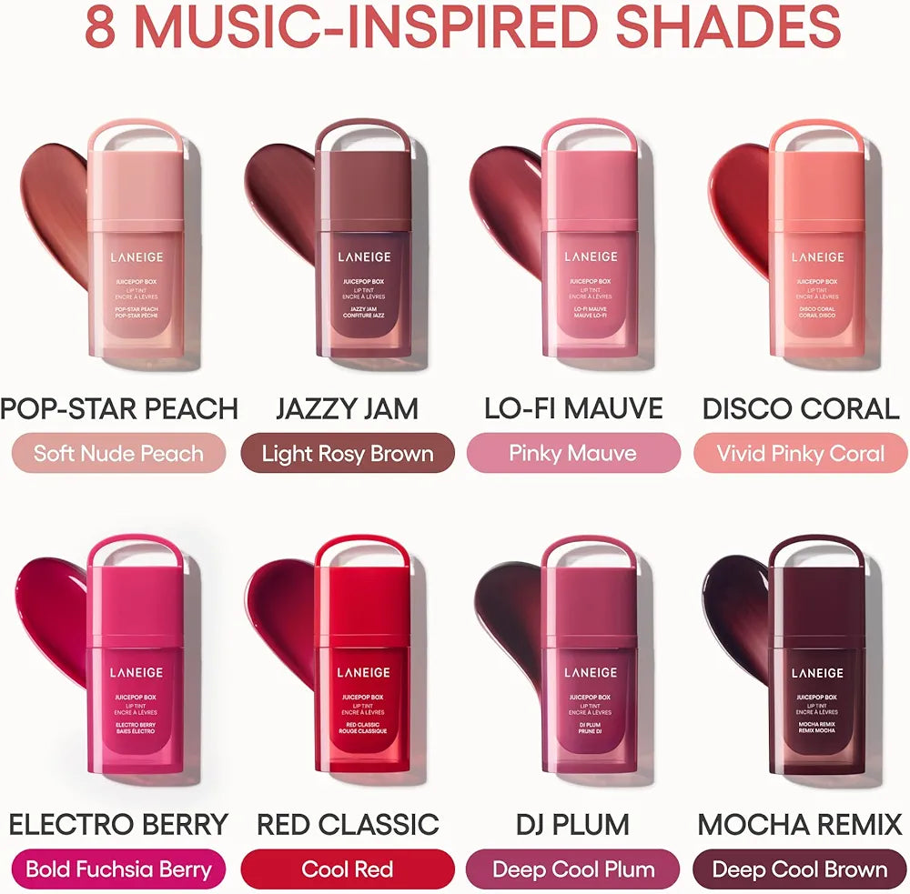 LANEIGE - JuicePop Box Lip Tint - Encre à Lèvres Hydratante - réf Electro Berry