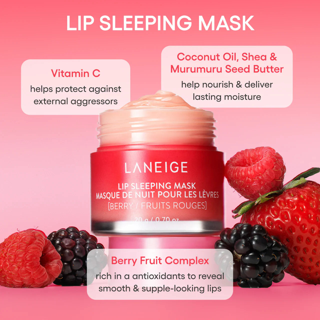 LANEIGE - Lip Sleeping Masque De Nuit Pour Les Lèvres - réf Gummy Bear 20g
