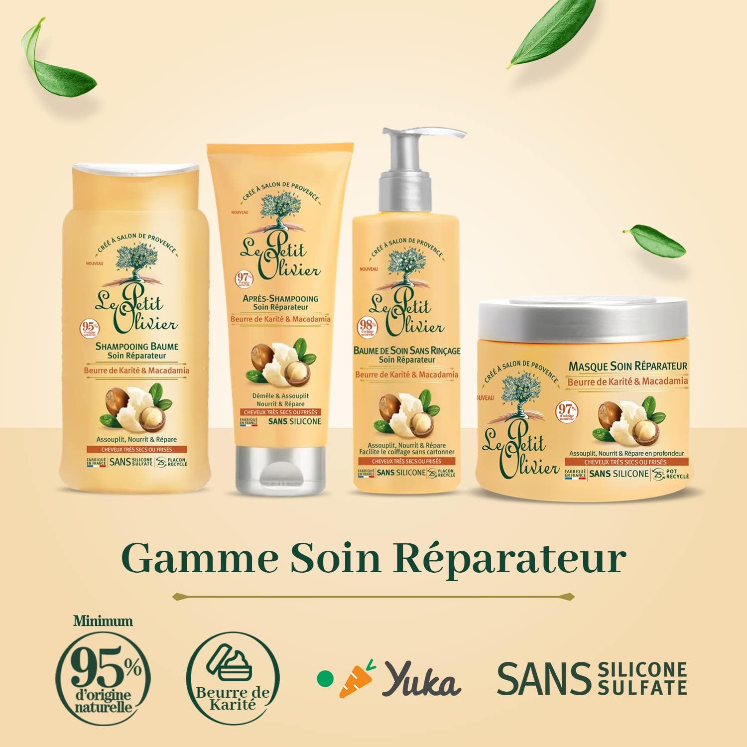LE PETIT OLIVIER - Baume de Soin Sans Rinçage Beurre de Karité et Macadamia - 200ml