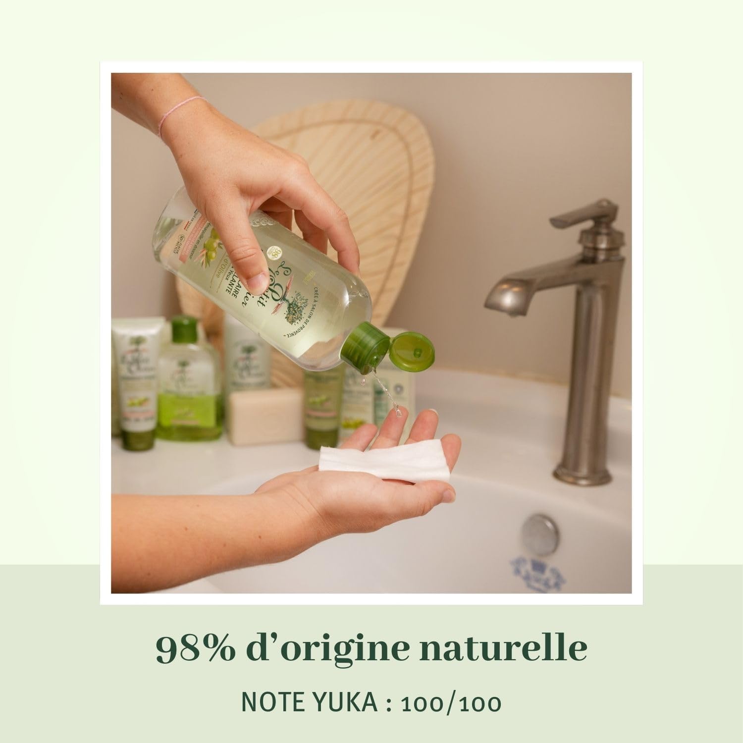 LE PETIT OLIVIER - Eau Micellaire Démaquillante Visage et Yeux Extraits Olive - 400ml