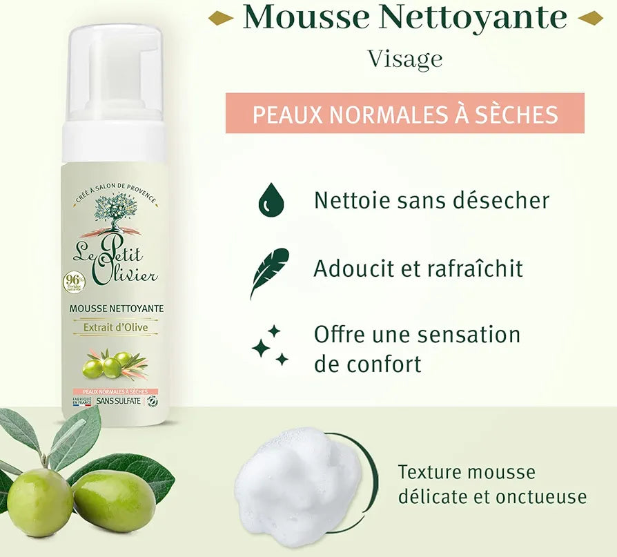 LE PETIT OLIVIER - Mousse Nettoyante Huile d'Olive - 150ml