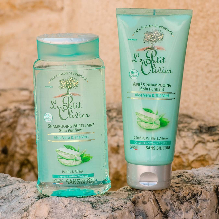 LE PETIT OLIVIER - Shampooing Micellaire Purifiant Aloe Vera et Thé Vert - 250ml